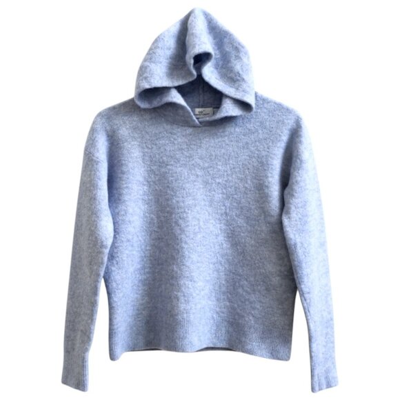 Vineyard Vines Sky Blue Wool Blend Hooded Pullover Sweater M Nautical Beach - Picture 2 of 9